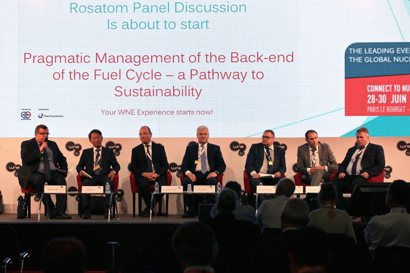 Participants of the plenary discussion, organized by Rosatom at the world nuclear exhibition in Paris, presented their views on prospects of the back-end management of the fuel cycle